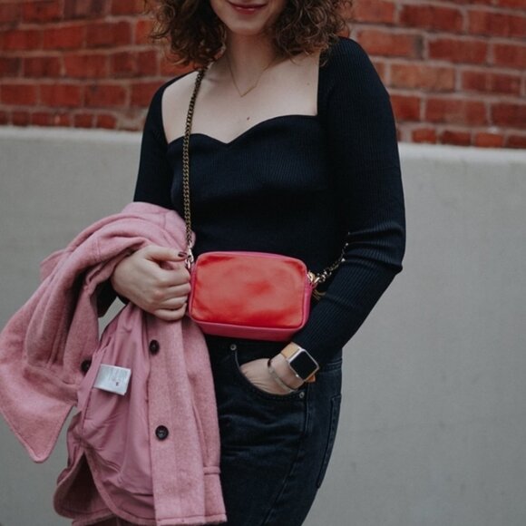 Mango Ribbed Sweetheart Neckline Top - Picture 3 of 3